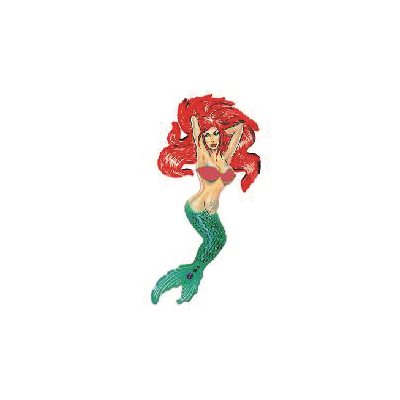 Decal Mermaid (Redhead) 1.53" x .80" (C442)