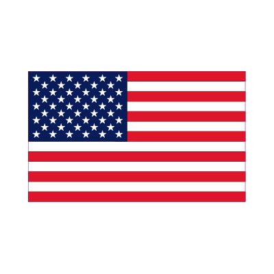 Decal American Flag (Flat) .50" x .83" (FL1-USA-FLAT)