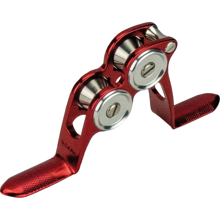 Roller Gde w / o ball bearing Low Profile -Red w / Slvr cover & Rlr