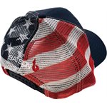 Patriotic US Flag Team Rainshadow Round Bill Snap Back Hat