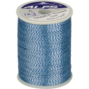 Trimer thread size C small spool - silver / blue