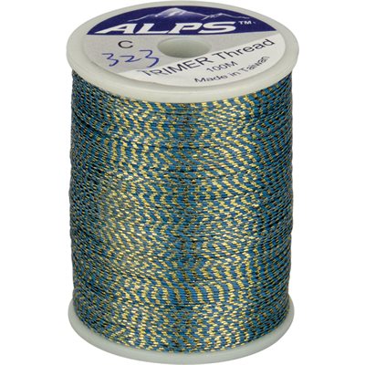 Trimer thread size C small spool - gold / blue